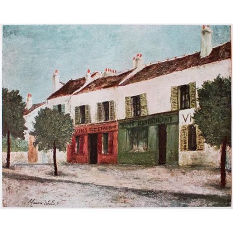 1950s After Maurice Utrillo Bistros In A Suburb First Edition Period