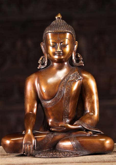 Brass Meditating Buddha Sculpture 12 72bs36z Hindu Gods And Buddha