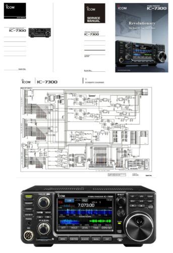 Icom Ic 7300 Instruction Service Manuals 11x17 Diagrams Brochure