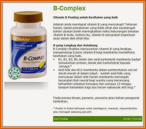 If taken according to recommendations, vitamin b complex supplements should be safe to take. Kebaikan B Complex Shaklee yang Tak Patut Anda Lepaskan ...