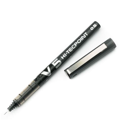 3 X Pilot V5 Hi Tecpoint Liquid Ink Rollerball Pen 05mm Tip Extra