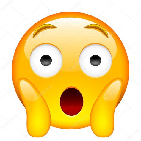 Face Screaming In Fear Screaming In Fear Emoji Stock Vector Image By