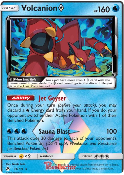 Volcanion Prism Star Forbidden Light 31 Pokemon Card