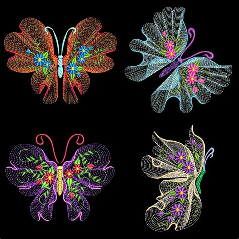 FLUTTERBY LUV 2 6 inch 10 Machine Embroidery Designs