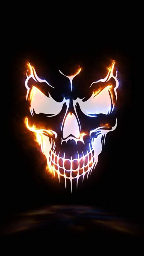 Neon Skull Wallpaper