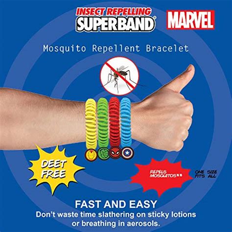 Superband 12 Pack Marvel Avenger Insect Repelling Wristbands With