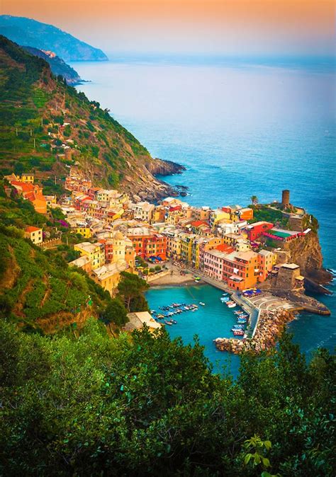 Beautiful Views Of Vernazza Cinque Terre Italy
