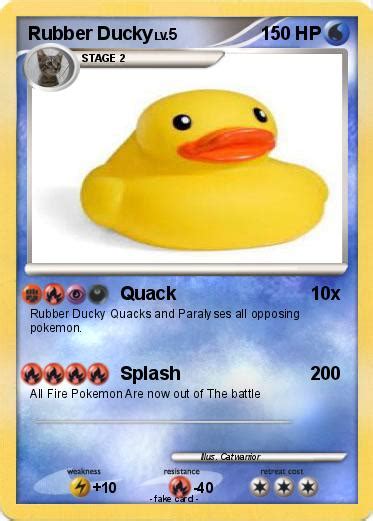 Pokémon Rubber Ducky 19 19 Quack My Pokemon Card