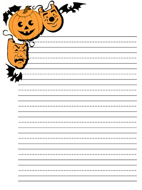 Then on the welcome tab look for the lined notebook paper template. 6 Best Images of Free Printable Halloween Lined Writing ...