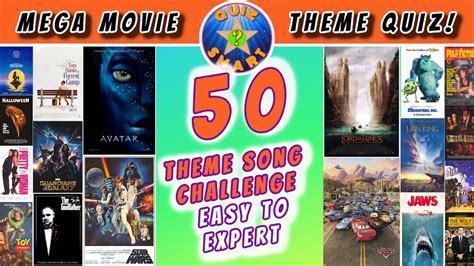 Guess The Movie Theme Song Quiz Challenge 50 Song Tracks Youtube