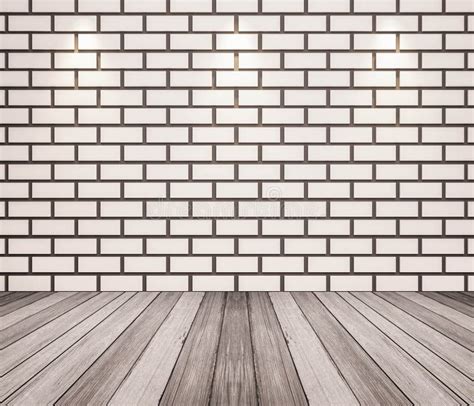 Wooden Floor With Brick Wall Stock Photo Image Of Plank Concept