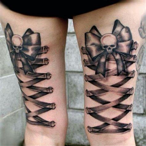 Bow Tattoo Thigh Bow Tie Tattoo Corset Tattoo Lace Bow Tattoos Band Tattoos Lace Tattoo