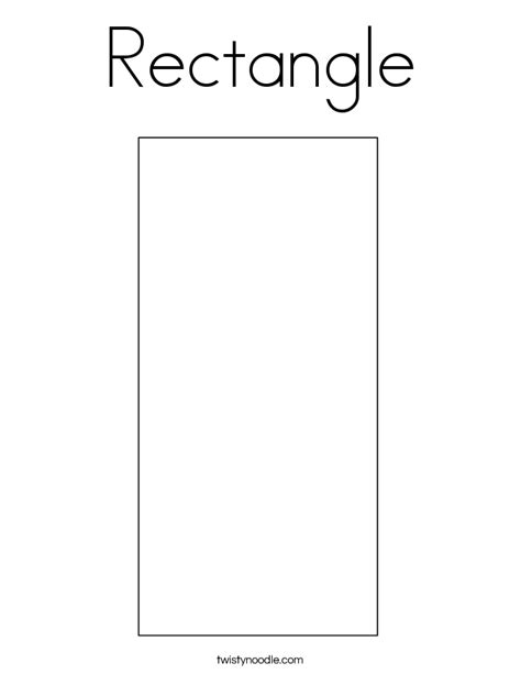 Rectangle Coloring Pages Shape Coloring Pages Templates Printable