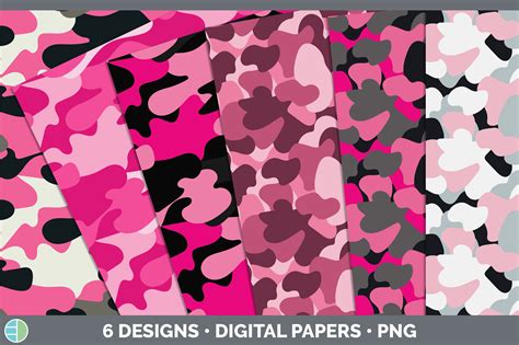 Pink Camo Backgrounds Digital Scrapbook Papers By Enliven Designs