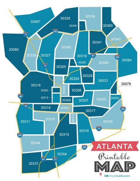 Zip Code Map Of Atlanta