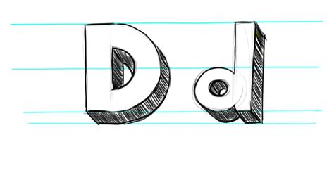 How To Draw 3d Letters D Uppercase D And Lowercase D In 90 Seconds