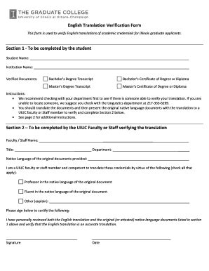 College Translation Form Fill Out And Sign Printable PDF Template