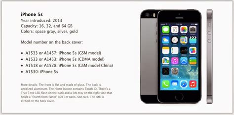 Iphone 5s Full Specifications And Price