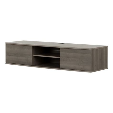South Shore Agora 56 Inch Wall Mounted Media Console Floating Media