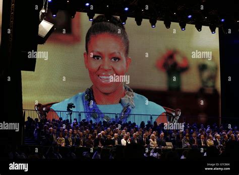 First Lady Michelle Obama Sends A Video Message During The Opening