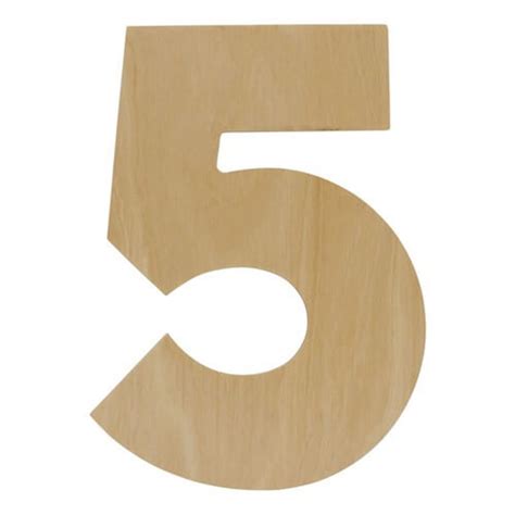 Wooden Number 5 12 Inch Or 8 Inch Unfinished Large Wood Numbers For