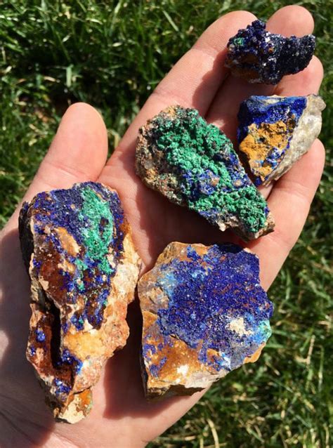 Raw Azurite Crystal 1 4 Grade B Azurite Etsy Minerals And Gemstones