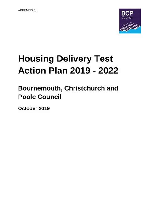 Pdf Housing Delivery Test Action Plan 2019 2022 1 · Appendix 1 1