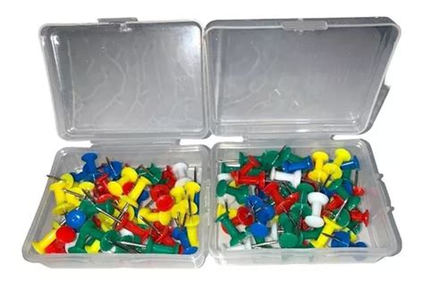 Pin O Tachuela De Plástico Caja Con 100 Piezas Colores Mercadolibre