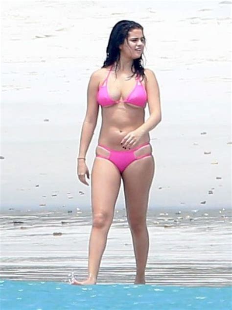 SELENA GOMEZ In Bikini At A Beach In Mexico HawtCelebs
