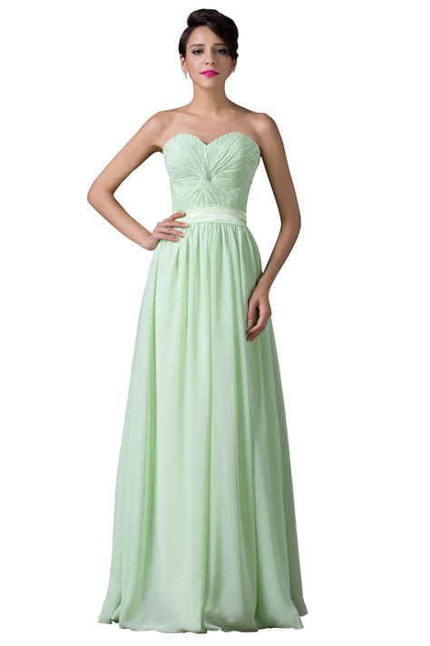 Ebay schwarzes langes abendkleid von heine. Trägerloses, langes Abendkleid in verträumten Mintgrün