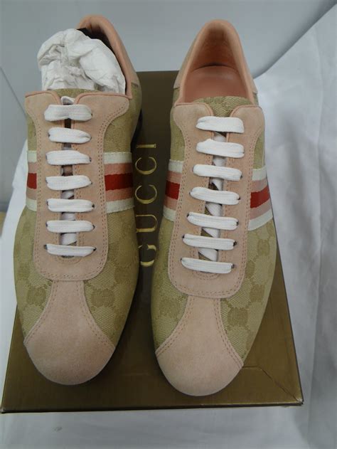 Gucci Ladies Pink Logo Trainer With Size 38 Bnwbb Rrp 38500 Hewi