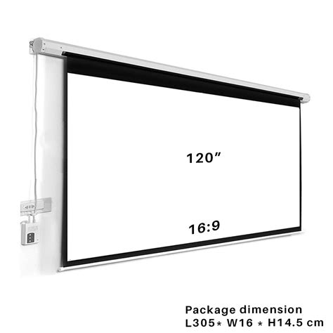 Motorized Electric White Projector Screen • 84 100 120