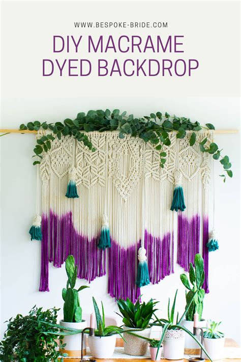 Touch device users can explore by touch or with swipe gestures. DIY DYED MACRAME WALL HANGING BACKDROP TUTORIAL | Easy diy ...