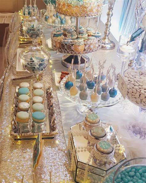 There You Have It A 50 Shades Of Blue Bling Glam Sweet Table We