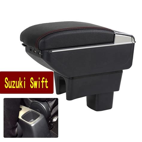 For Suzuki Swift Dzire Center Console Arm Rest Armrest Box Centre Console Storage Box Rotatable