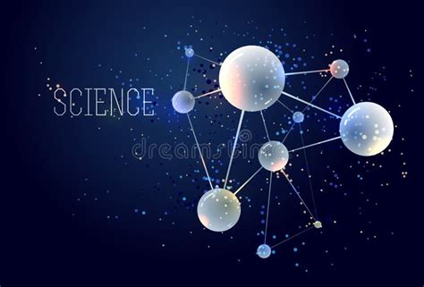 Molecules And Atoms Vector Abstract Background Science Chemistry And