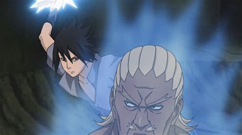 Sasuke Uses Chidori At High Speed And Attacks With Raikage Sasuke