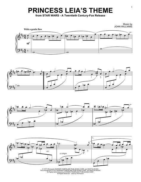 Princess Leias Theme Sheet Music By John Williams Piano 94305
