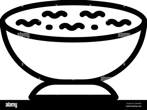 Soup Bowl Icon Outline Soup Bowl Vector Icon For Web Design Isolated