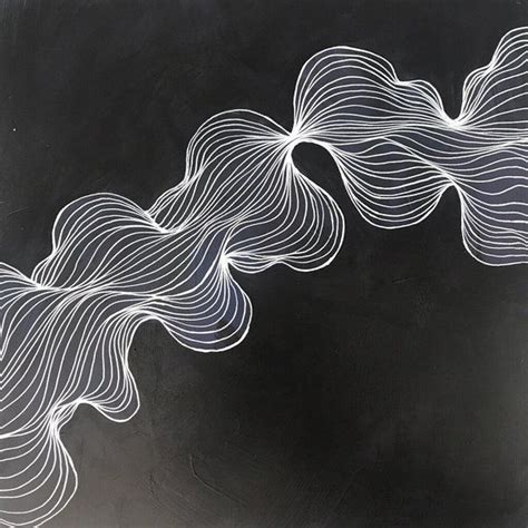 This Original Abstract Line Painting Is Handmade With Acrylic Paint On