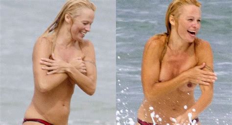 Fotos Pamela Anderson Hace Topless A Sus A Os Espectaculos Peru