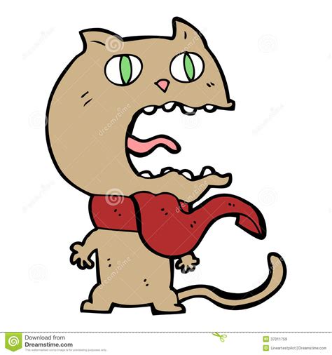 Cartoon Frightened Cat Stock Vector Illustration Of Funny 37011759