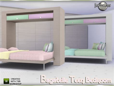 The Sims Resource Bagatelle Double Bed