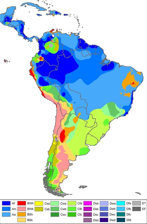 Mapa Climático De América Del Sur 2007 Tamaño Completo