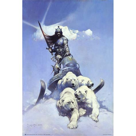 Frank Frazetta Silver Warrior Domestic Poster 268022 Rockabilia Merch