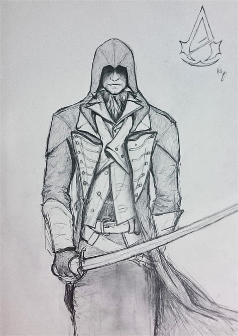 Assassins Creed Arno Drawing By Mohammad Hariz