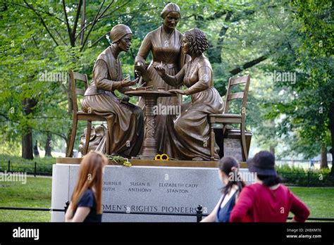 statue of women s rights pioneers sojourner truth elizabeth cady stanton and susan b anthony