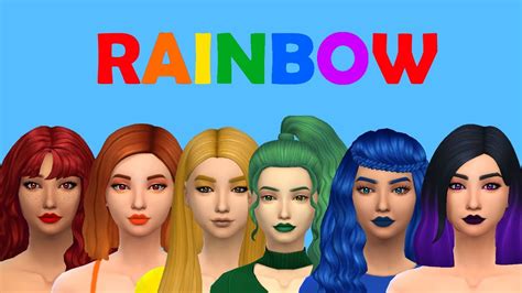 Sims 4 Create A Sim Rainbow Youtube