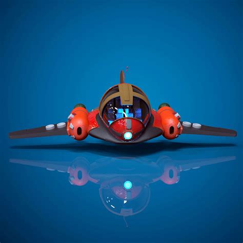 Toon Spacecraft 3d Model Cgtrader