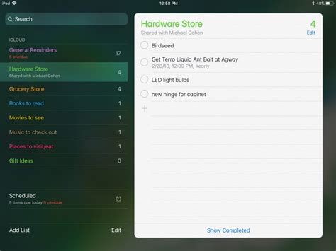 This app allows you to set reminders for making payments and due dates for bills. Making the Most of Apple's Reminders App | Simply Mac